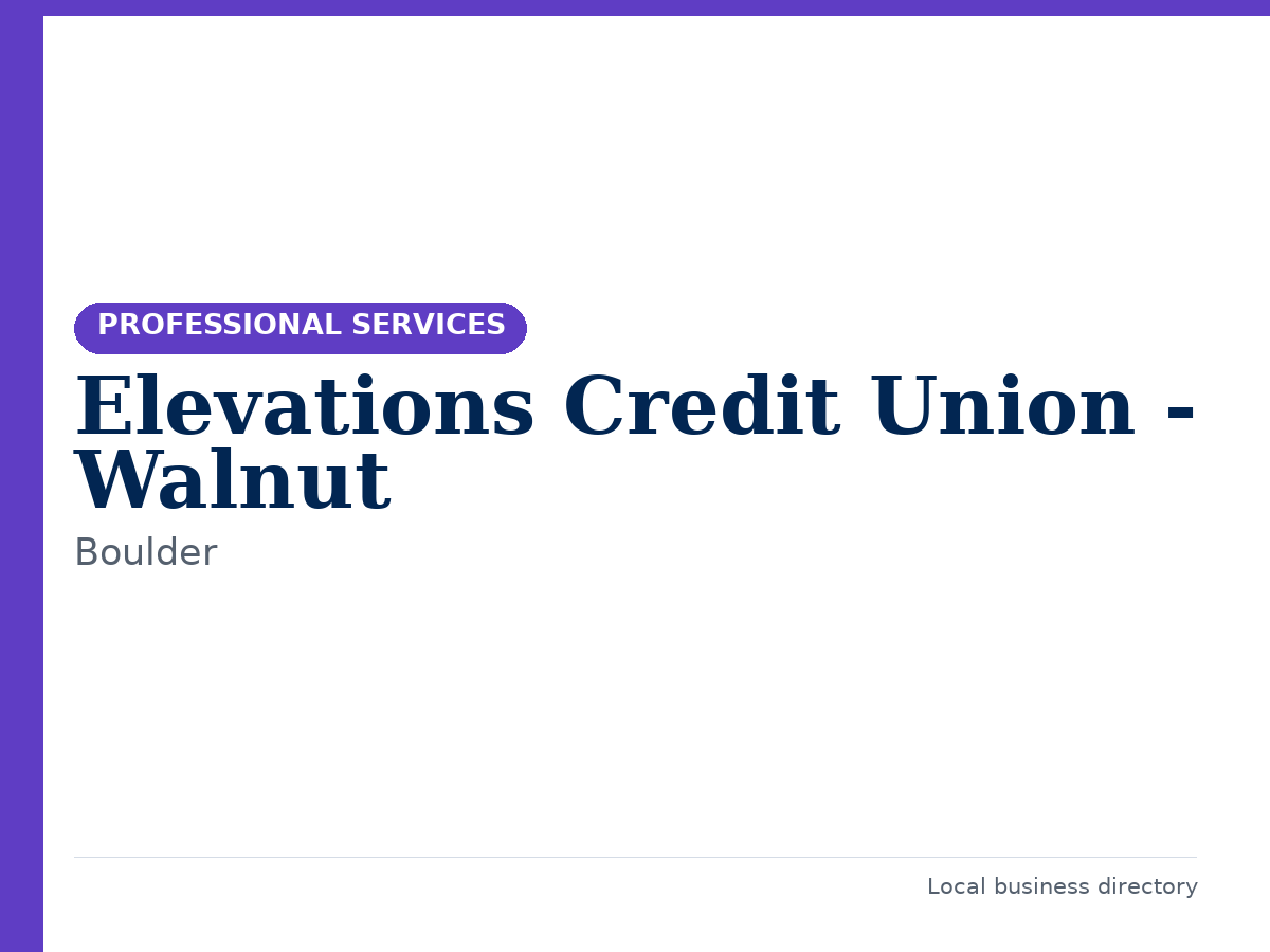Elevations Credit Union - Walnut