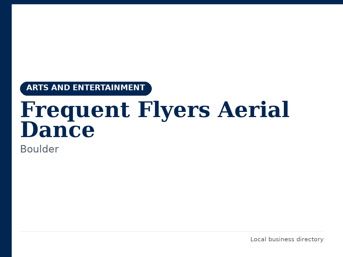 Frequent Flyers Aerial Dance