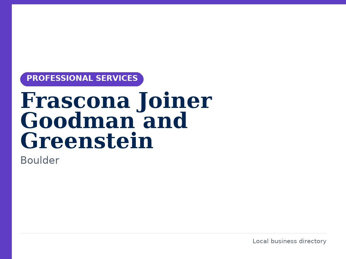 Frascona Joiner Goodman and Greenstein