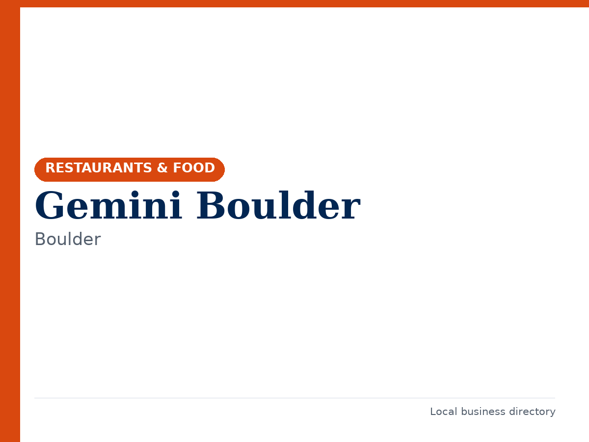 Gemini Boulder