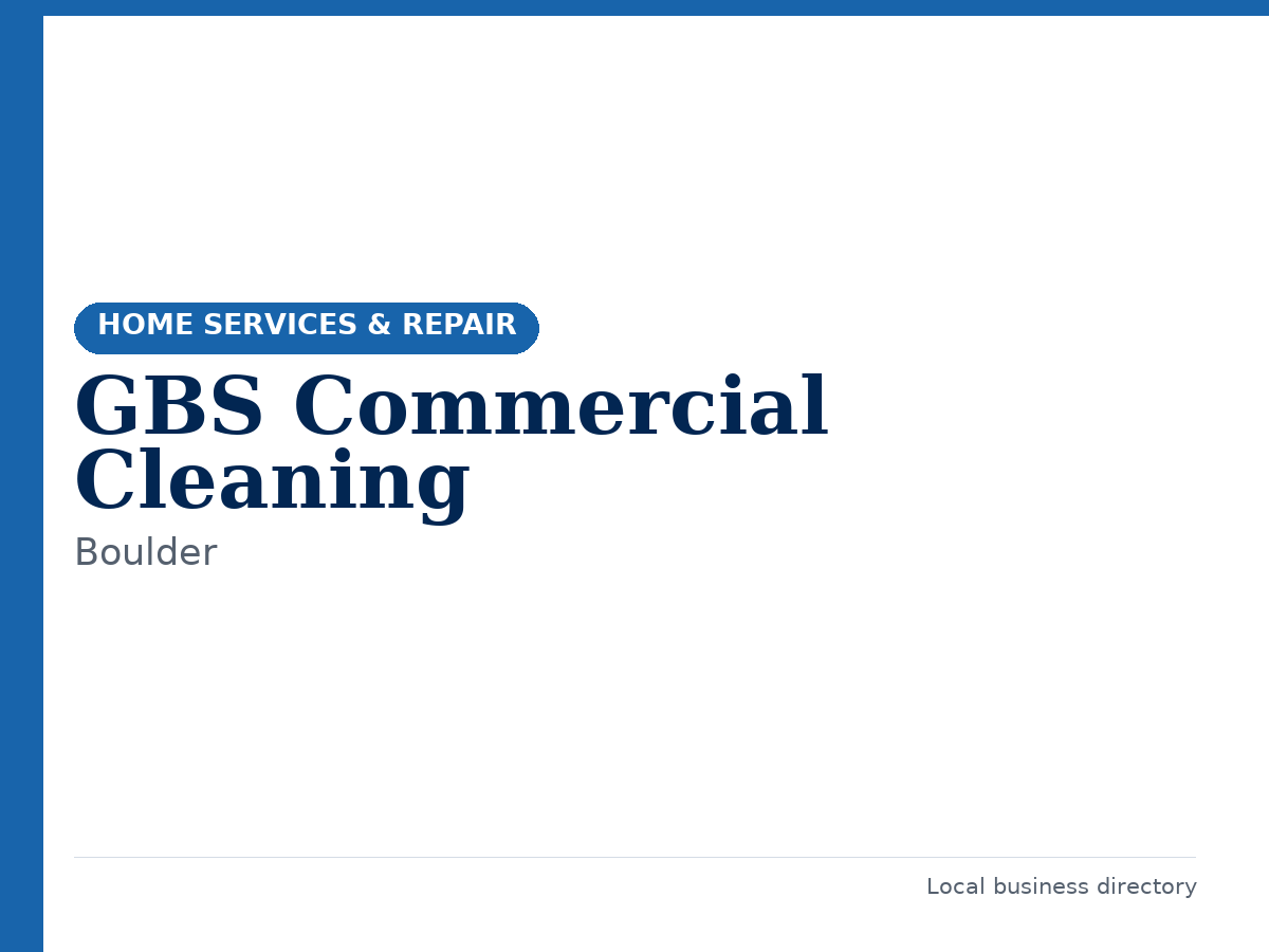 GBS Commercial Cleaning