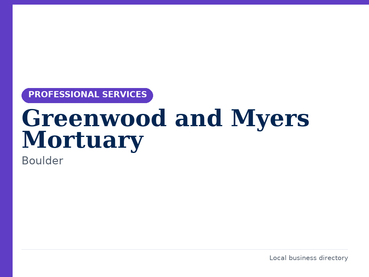 Greenwood and Myers Mortuary