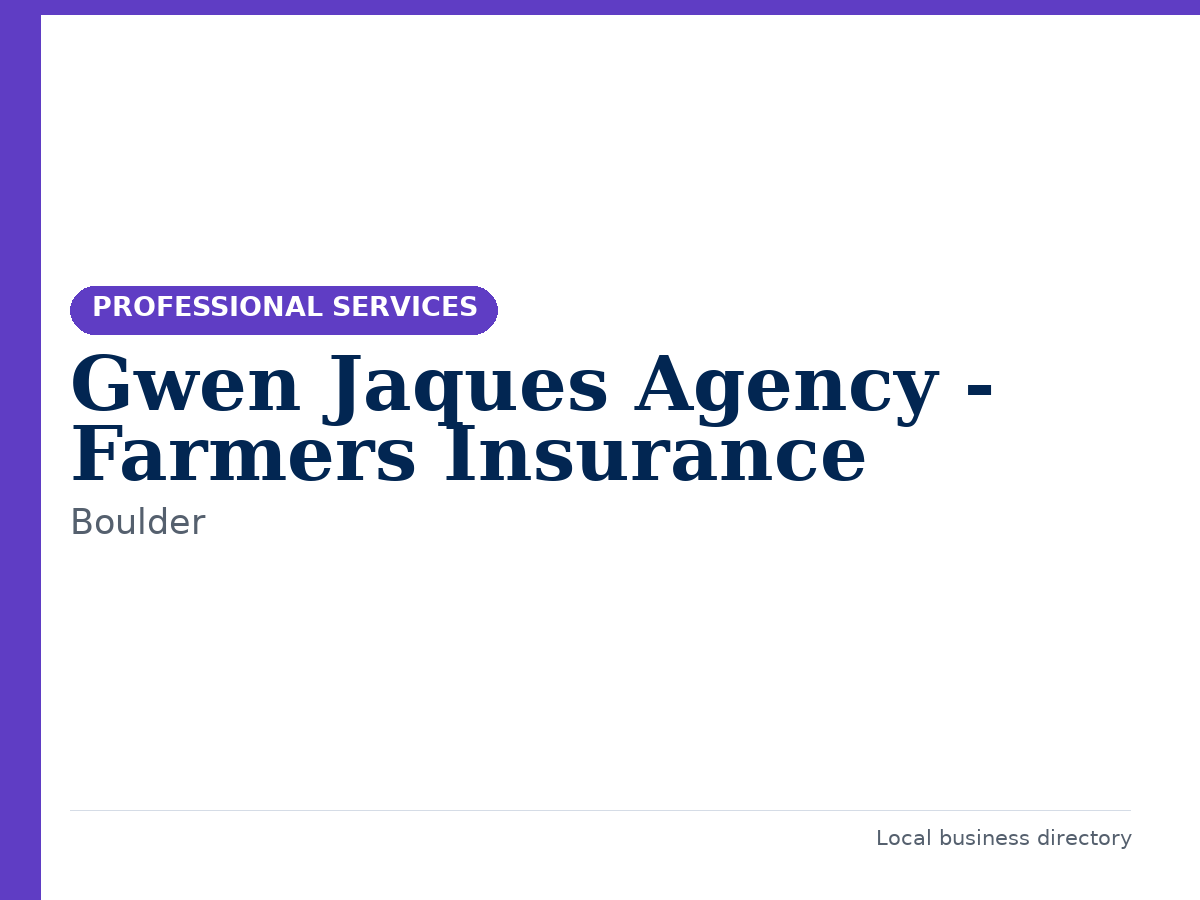 Gwen Jaques Agency - Farmers Insurance
