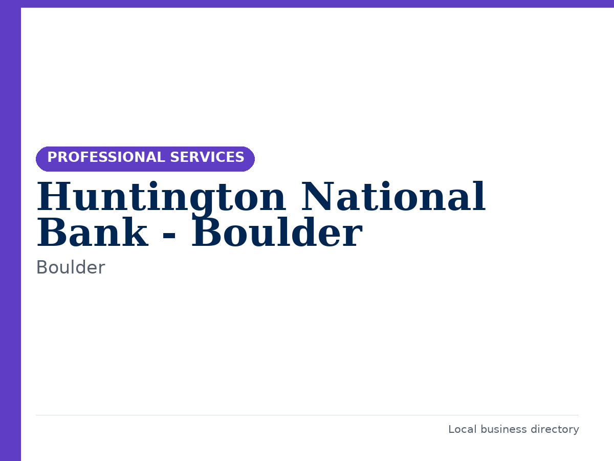 Huntington National Bank - Boulder