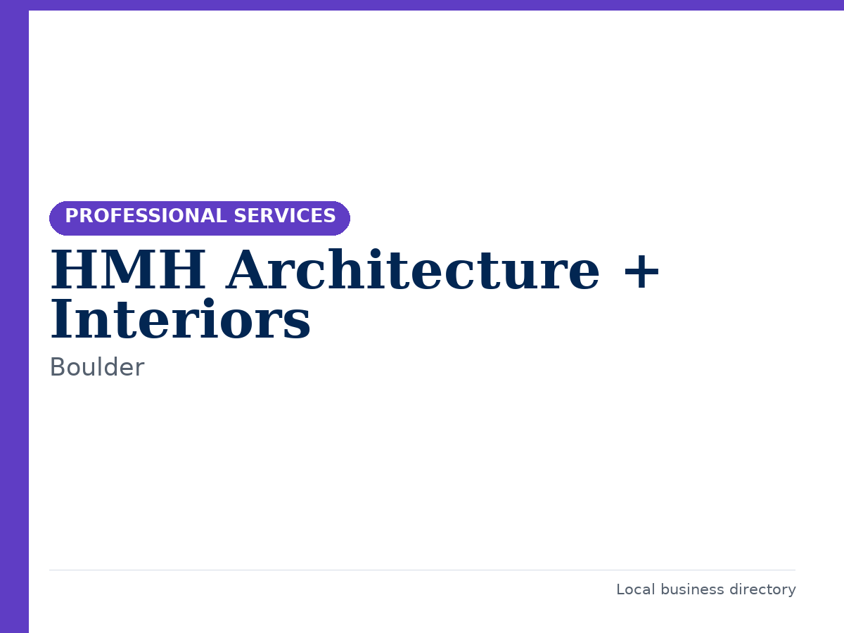 HMH Architecture + Interiors