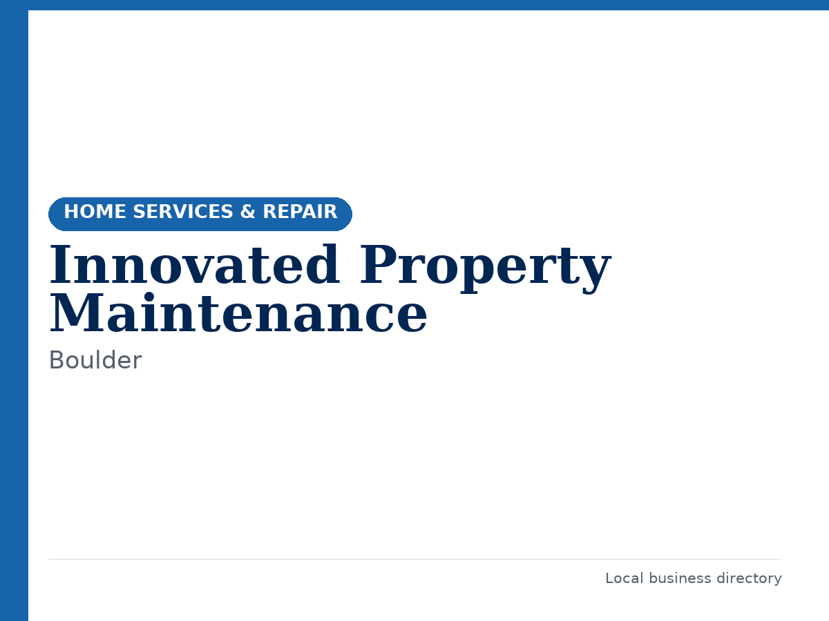 Innovated Property Maintenance
