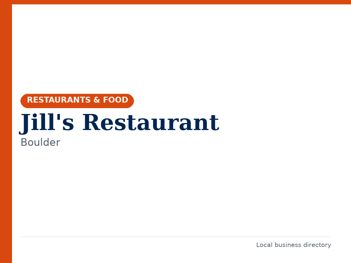 Jill's Restaurant