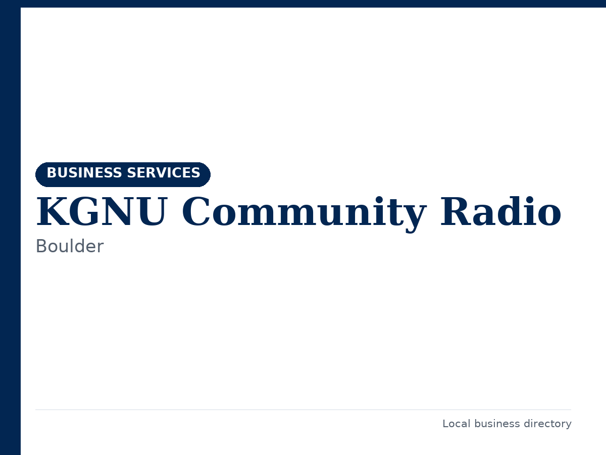KGNU Community Radio