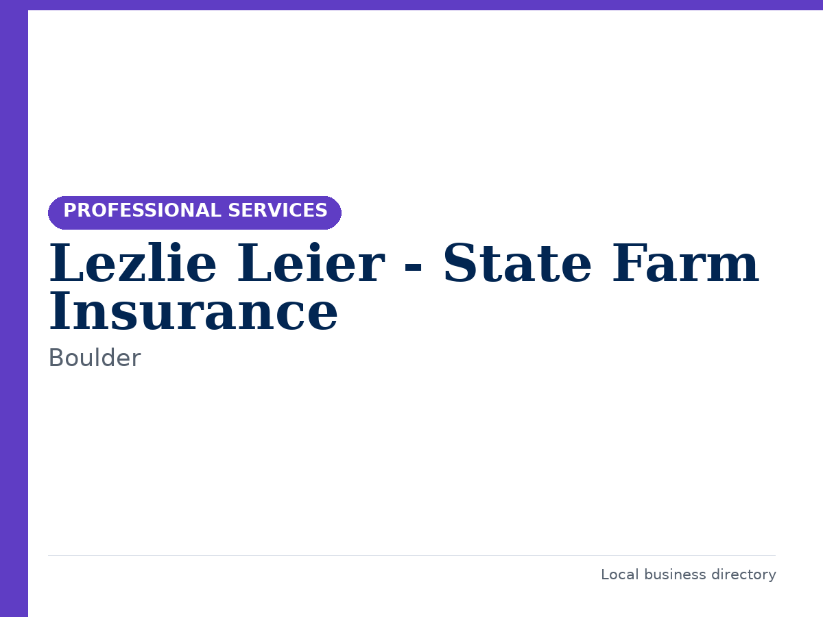 Lezlie Leier - State Farm Insurance