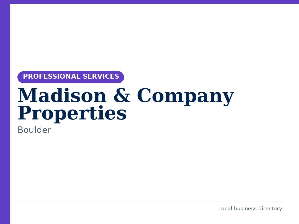 Madison & Company Properties