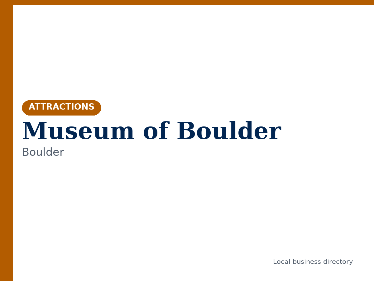 Museum of Boulder