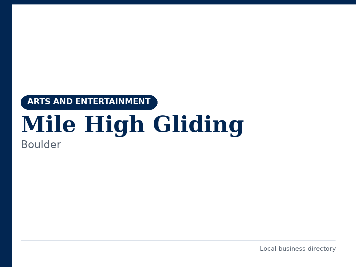 Mile High Gliding