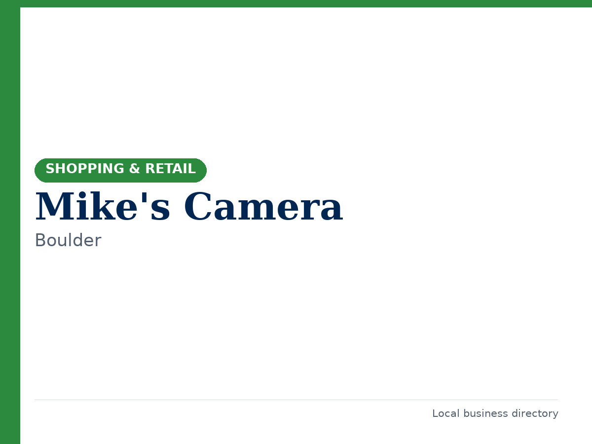 Mike's Camera
