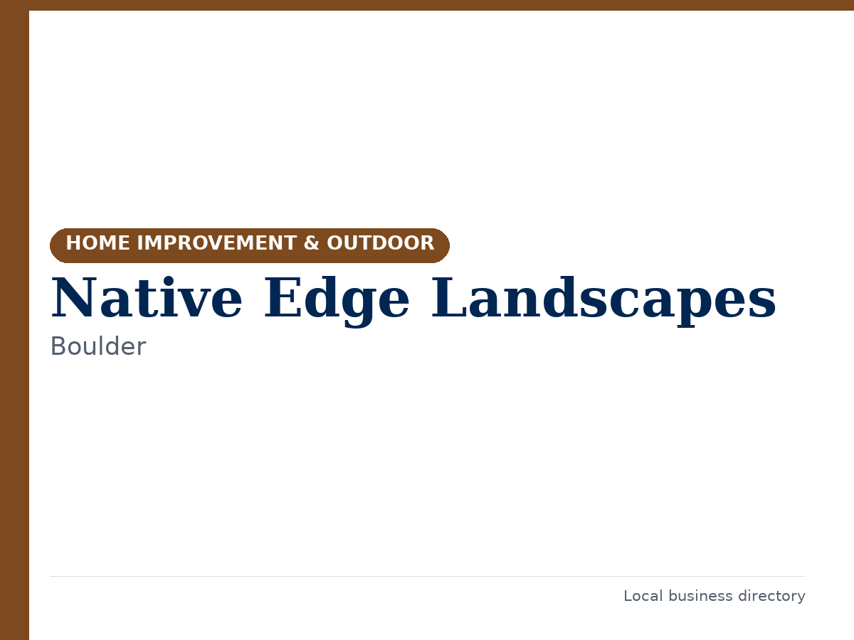 Native Edge Landscapes