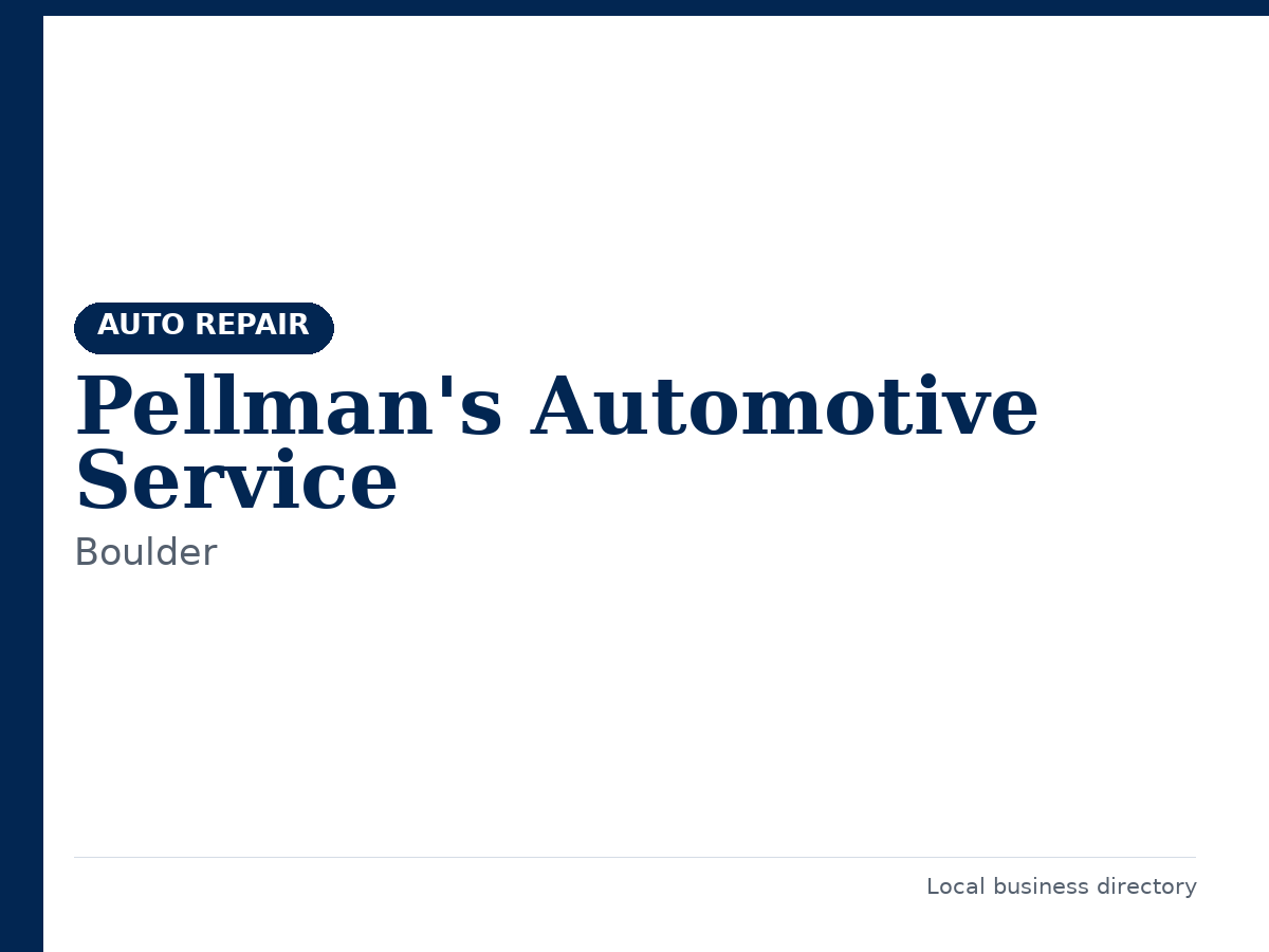 Pellman's Automotive Service