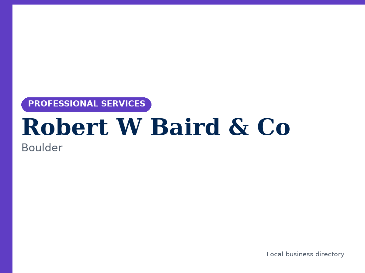 Robert W Baird & Co