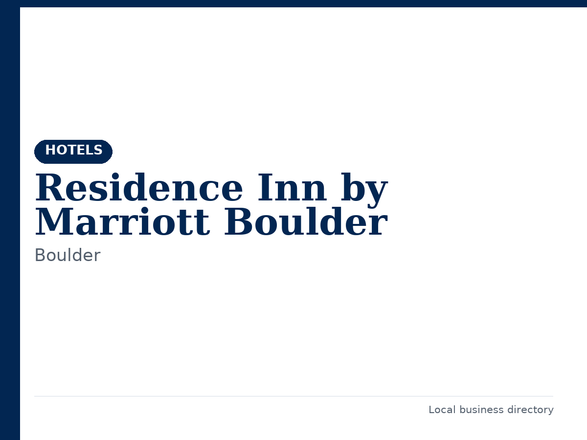 Residence Inn by Marriott Boulder