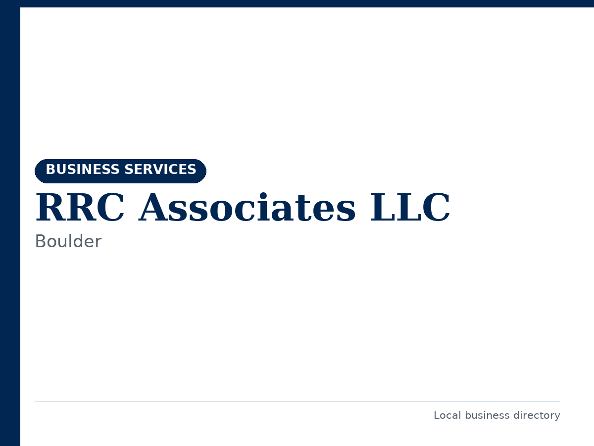 RRC Associates LLC