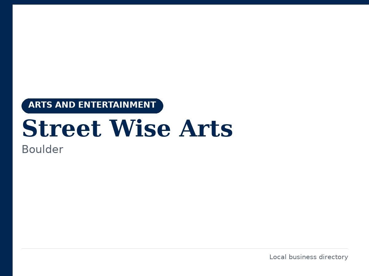 Street Wise Arts