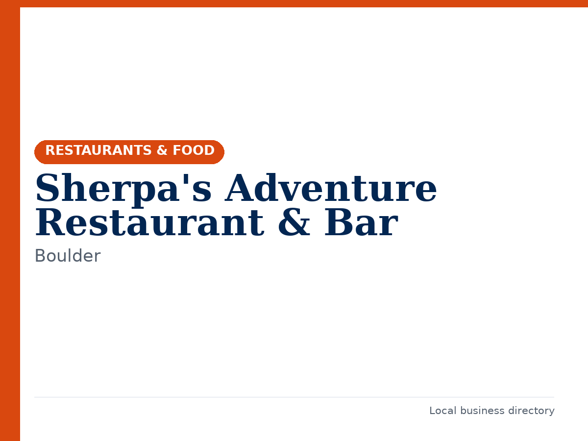 Sherpa's Adventure Restaurant & Bar