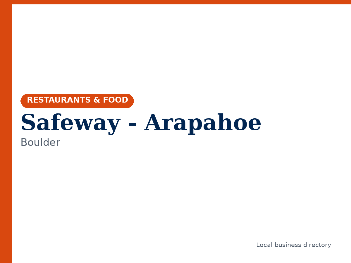 Safeway - Arapahoe