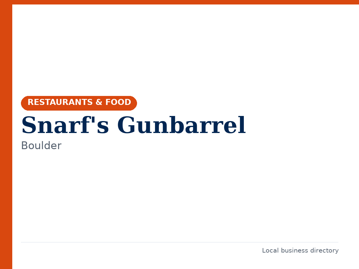 Snarf's Gunbarrel