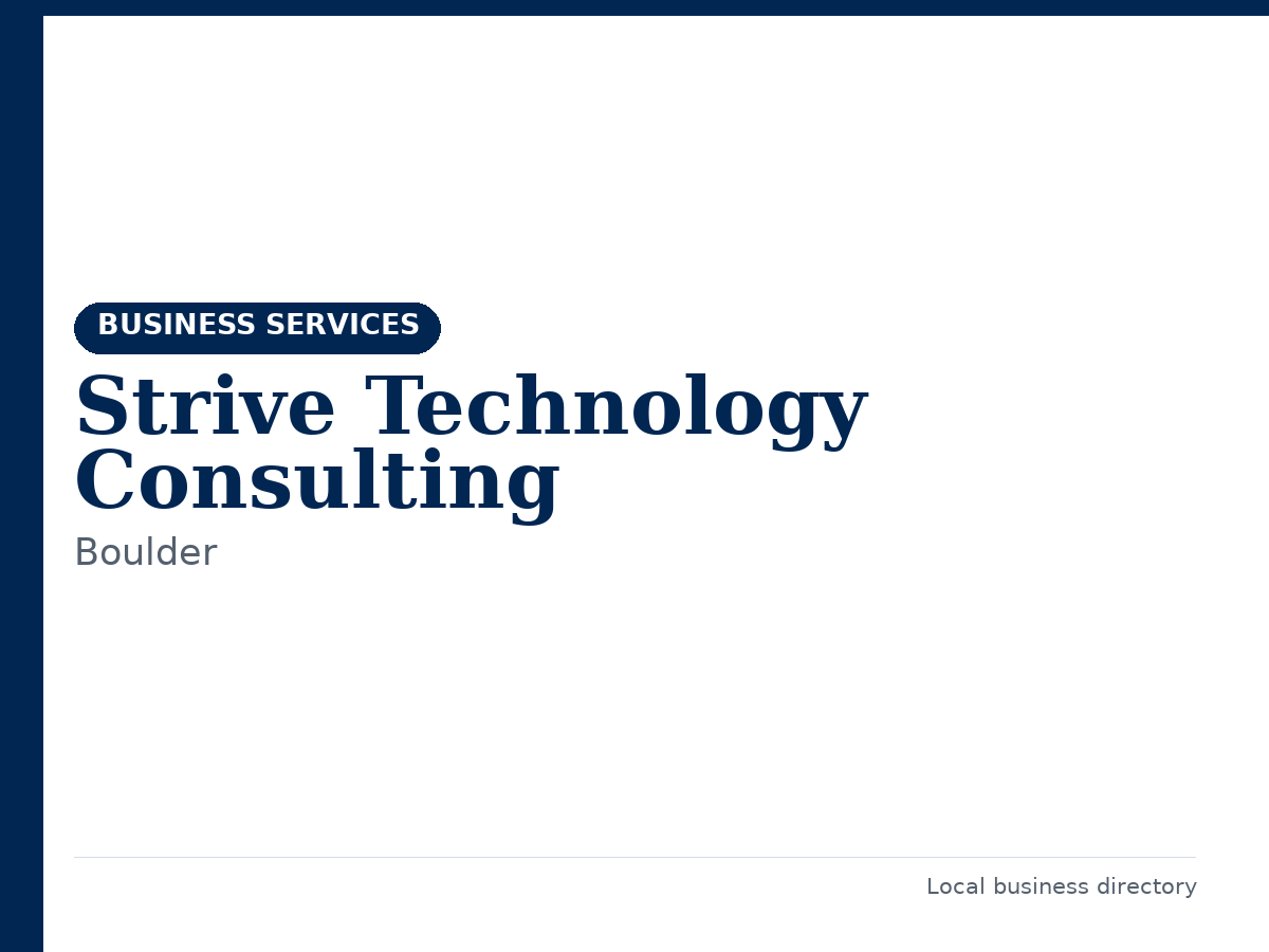 Strive Technology Consulting