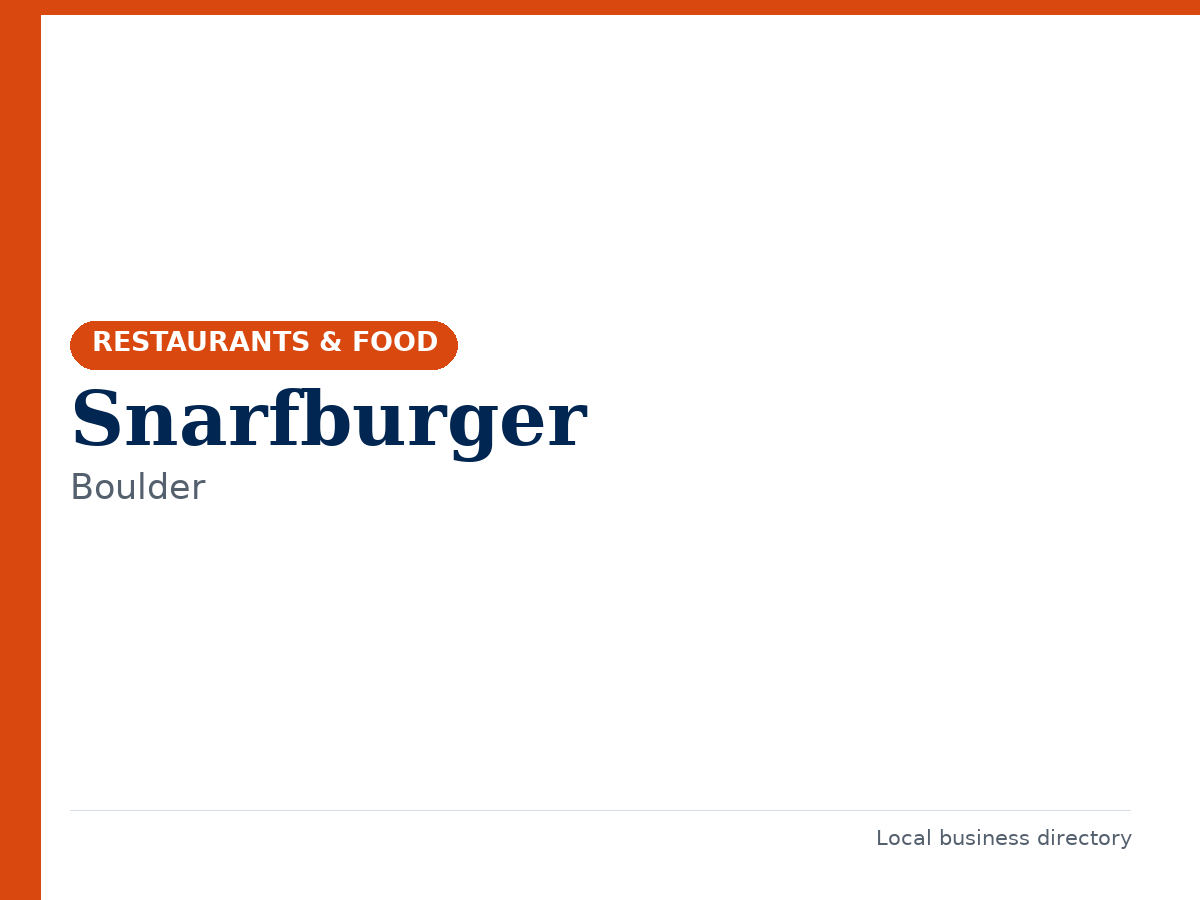 Snarfburger
