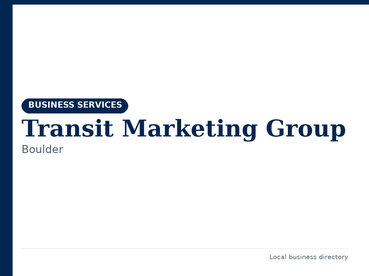 Transit Marketing Group