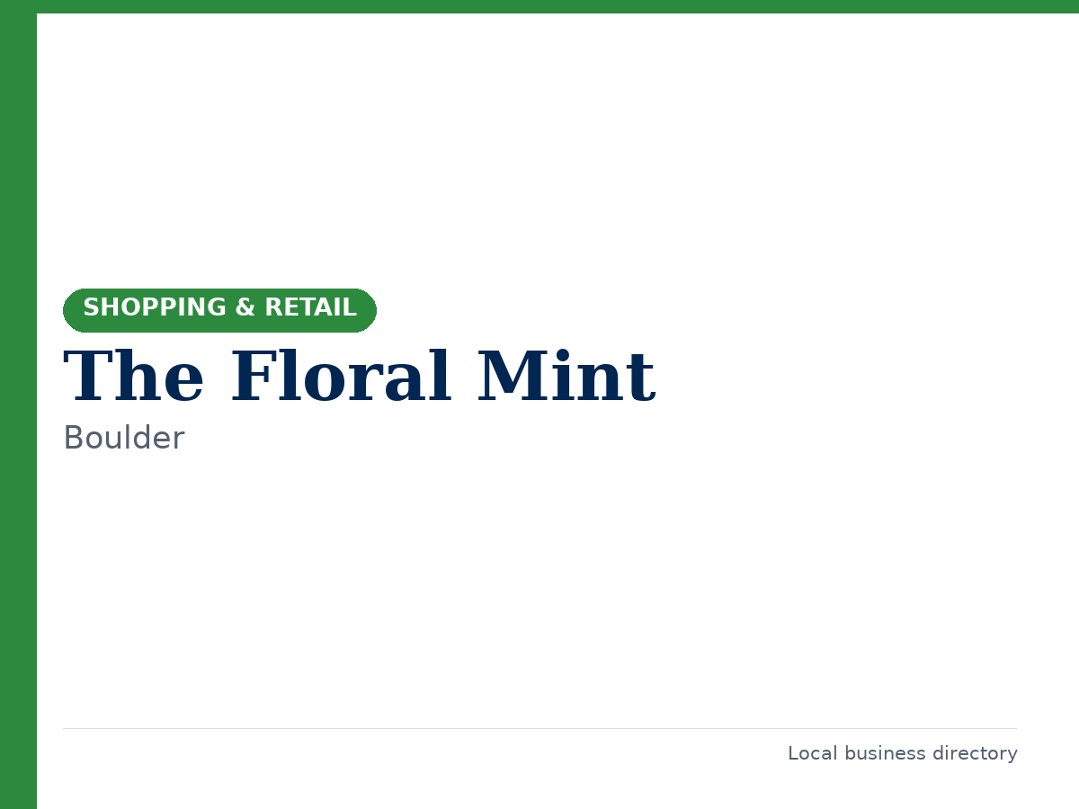 The Floral Mint