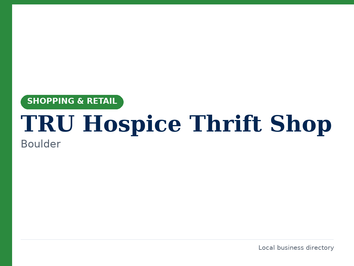 TRU Hospice Thrift Shop