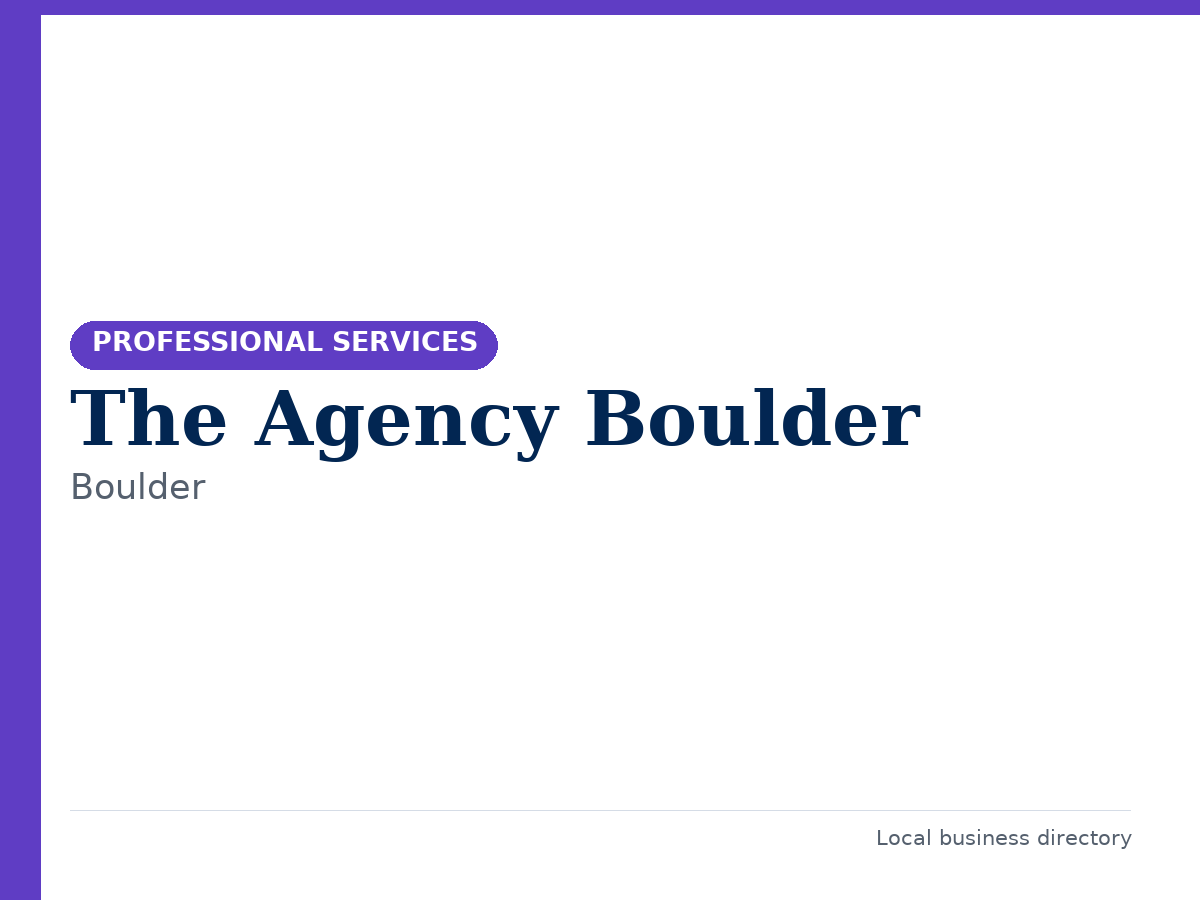 The Agency Boulder