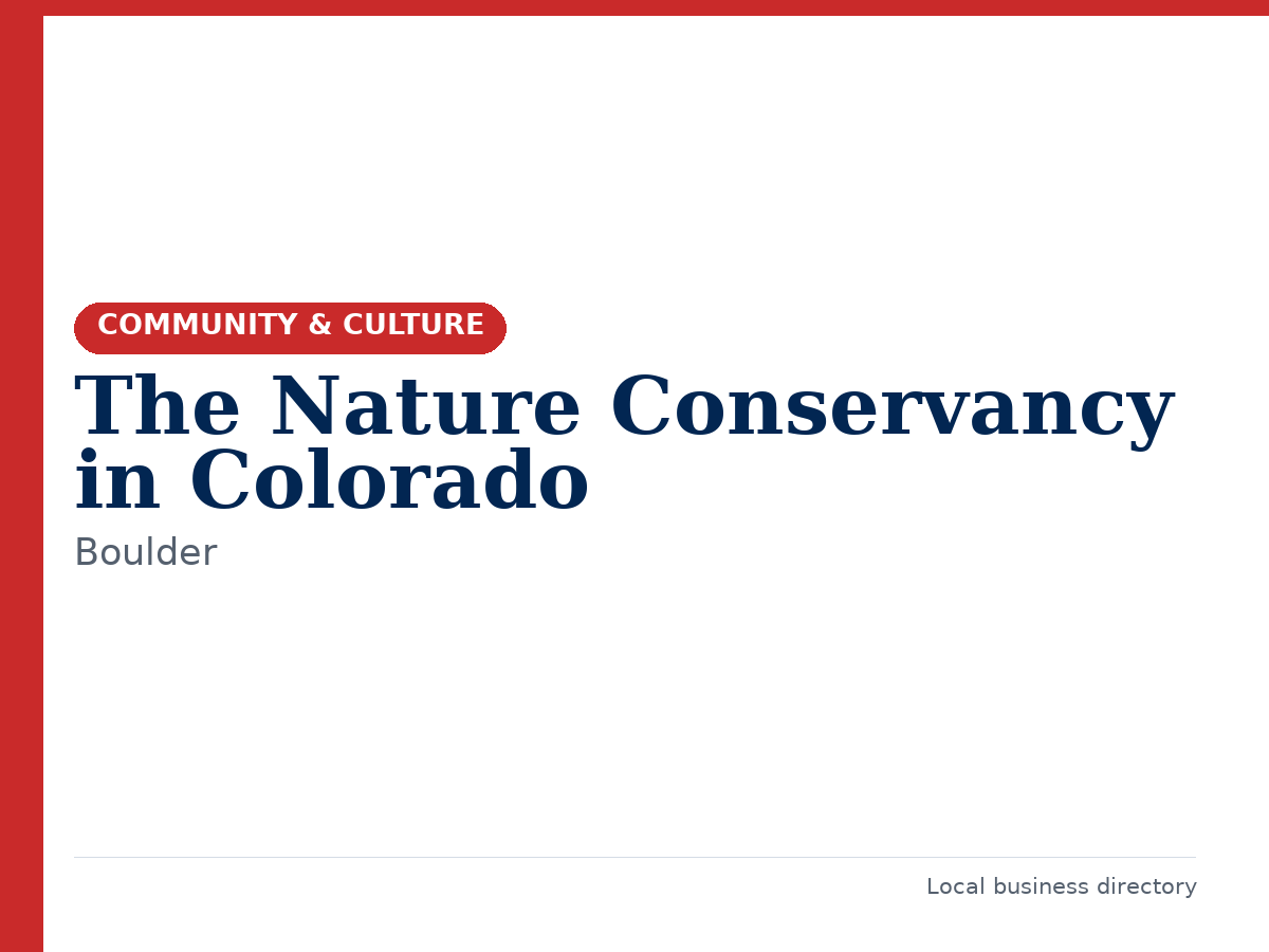 The Nature Conservancy in Colorado