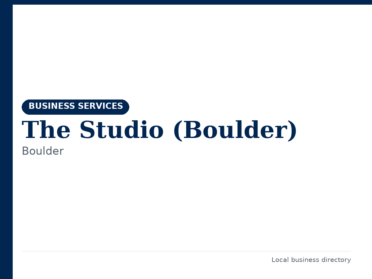 The Studio (Boulder)
