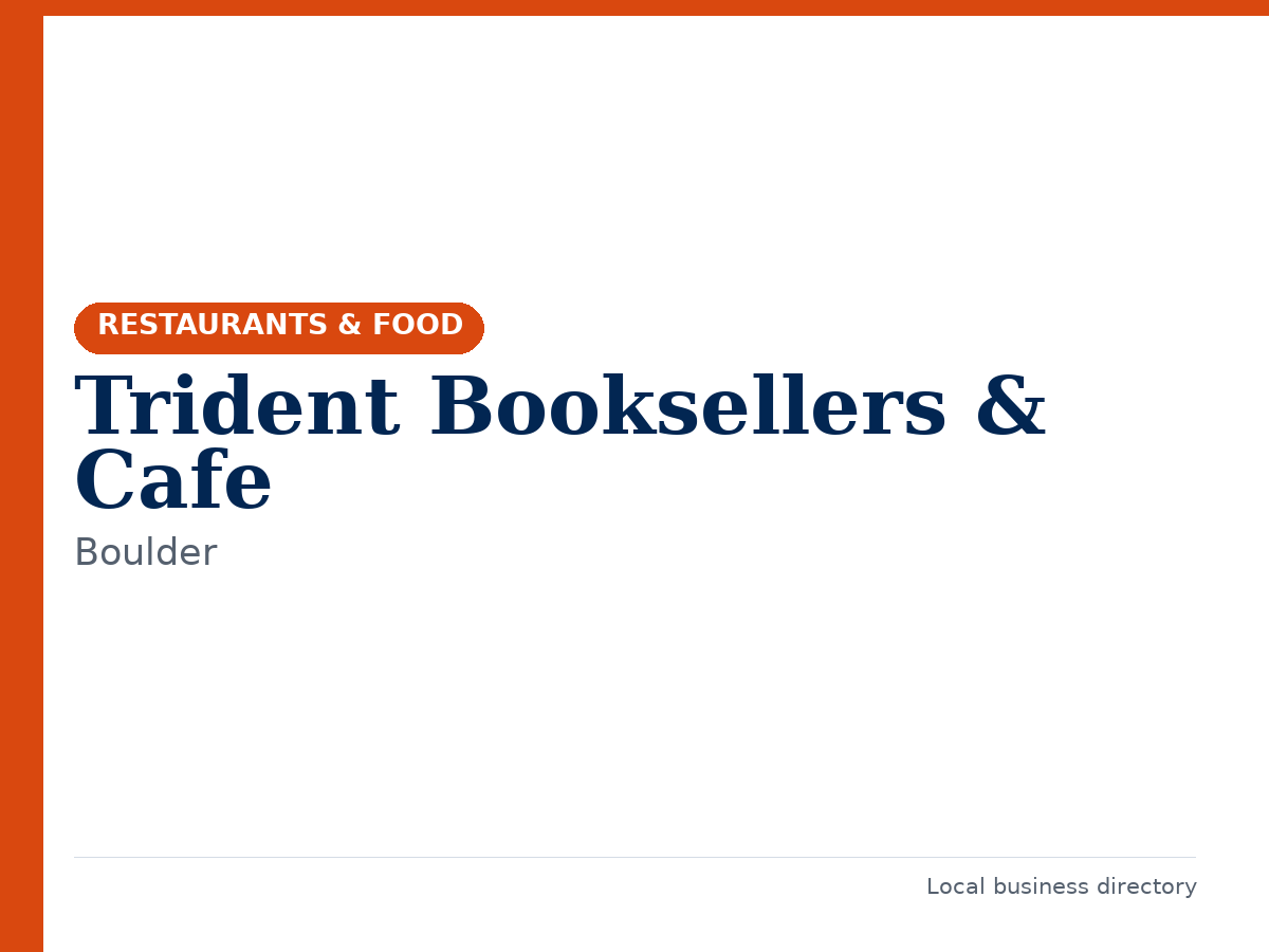 Trident Booksellers & Cafe