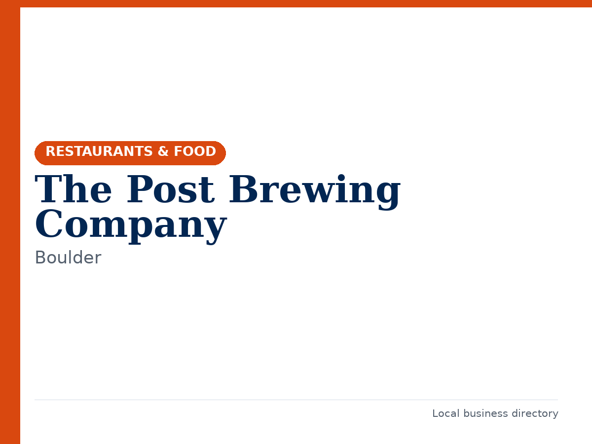 The Post Brewing Company
