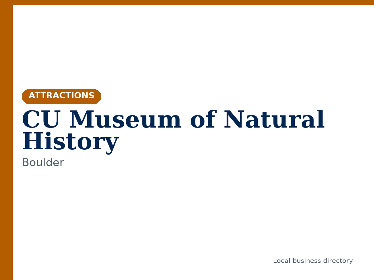 CU Museum of Natural History