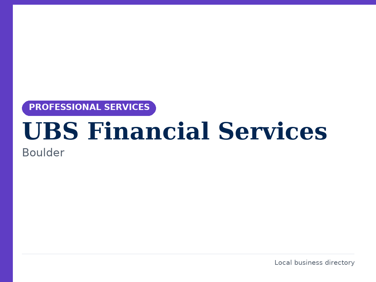 UBS Financial Services