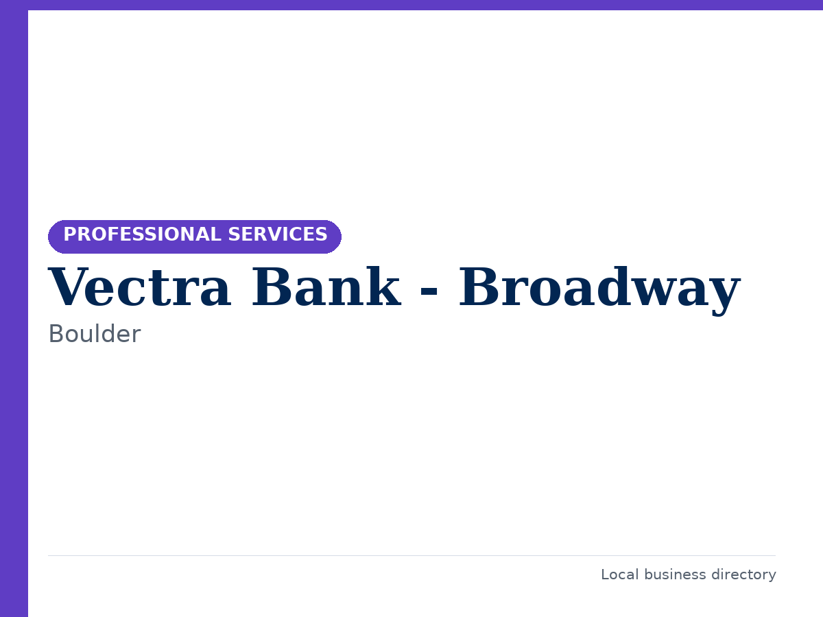 Vectra Bank - Broadway