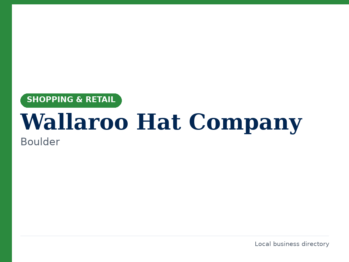 Wallaroo Hat Company