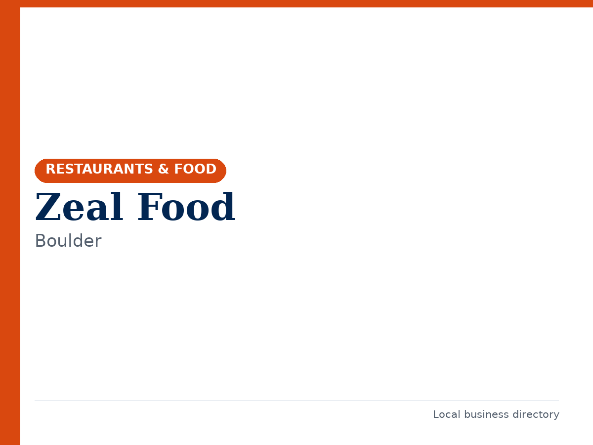 Zeal Food