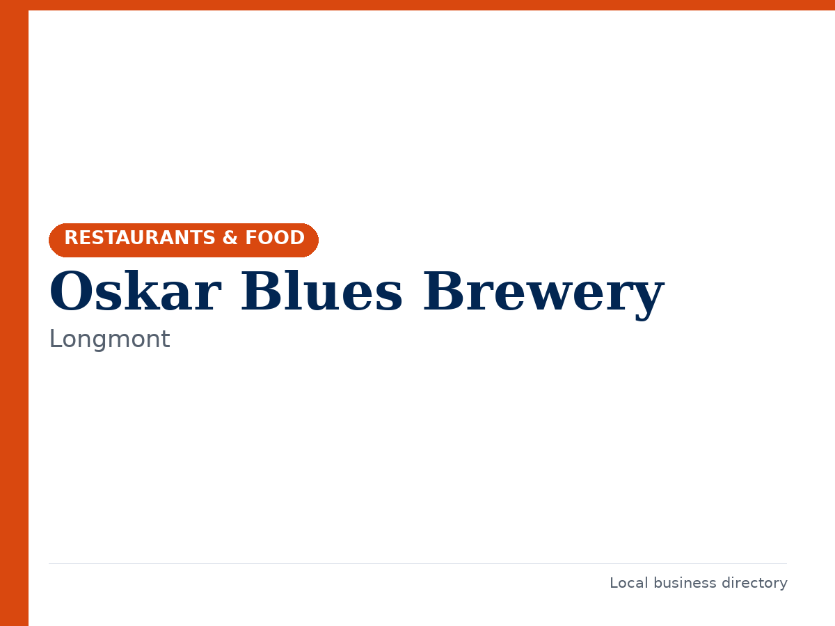 Oskar Blues Brewery