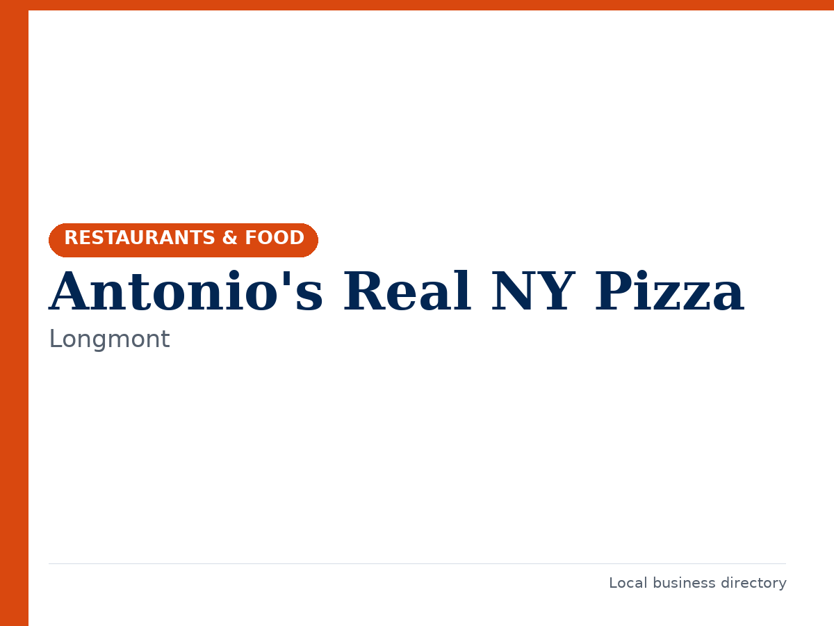 Antonio's Real NY Pizza