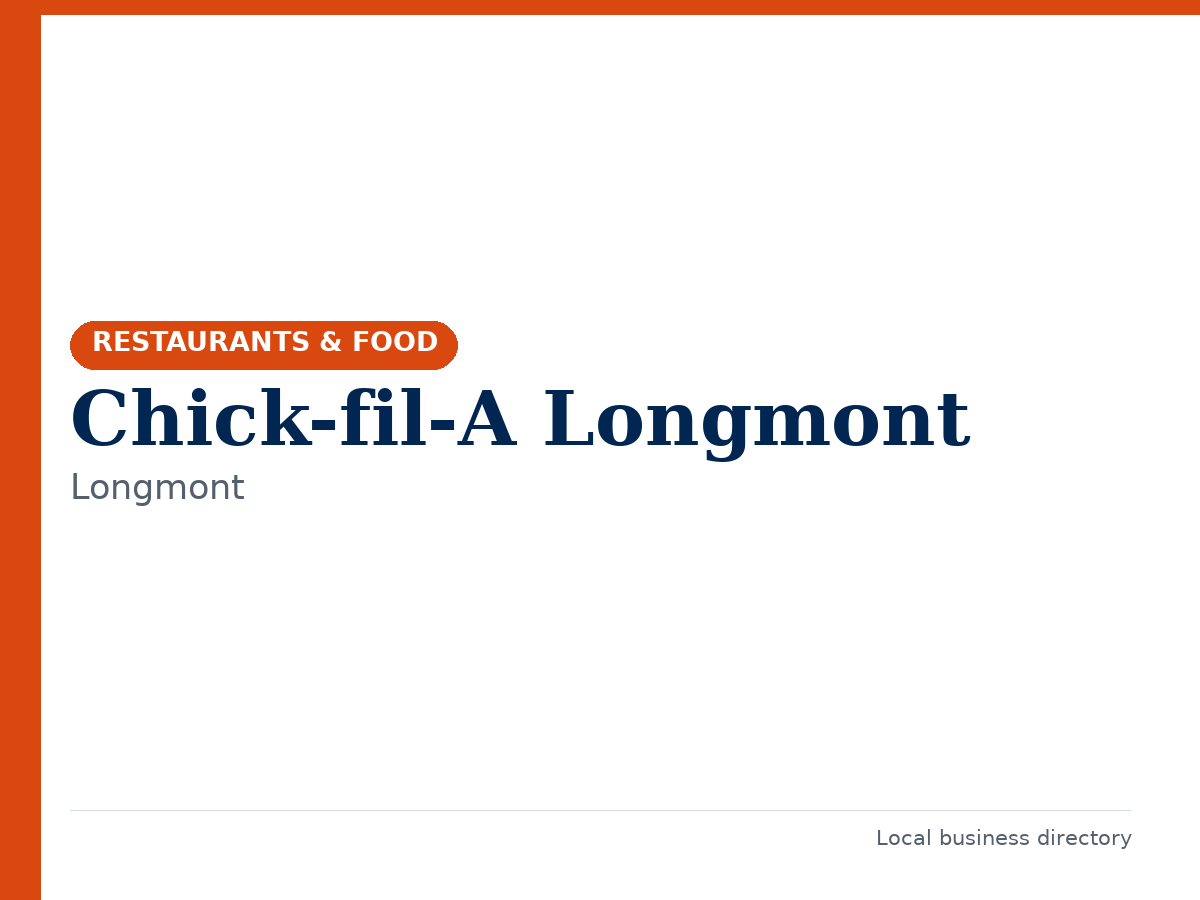 Chick-fil-A Longmont