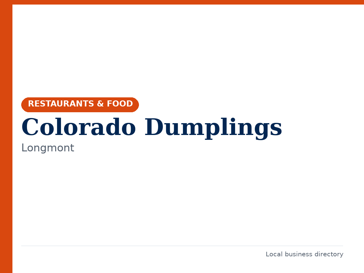 Colorado Dumplings
