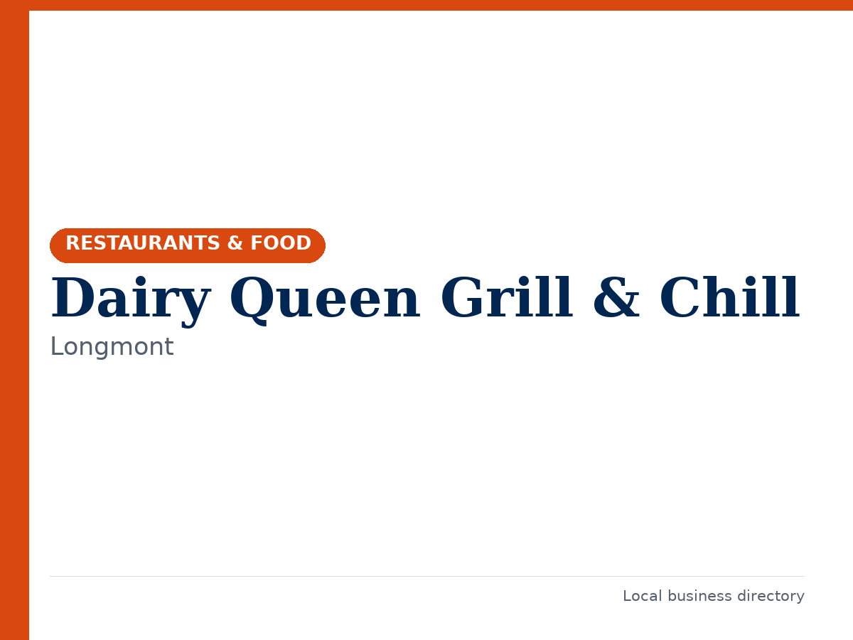 Dairy Queen Grill & Chill
