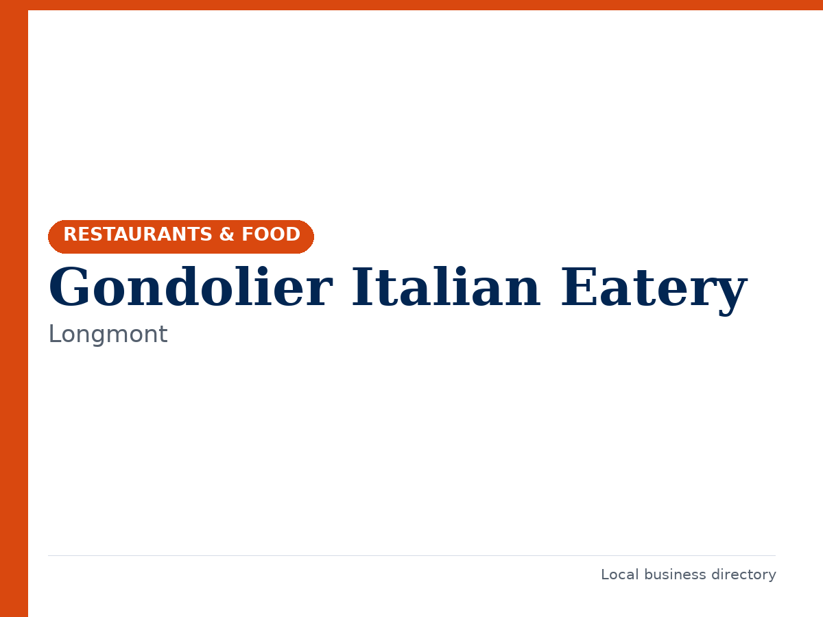 Gondolier Italian Eatery