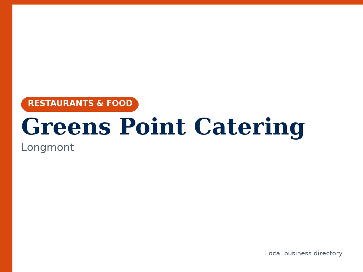 Greens Point Catering