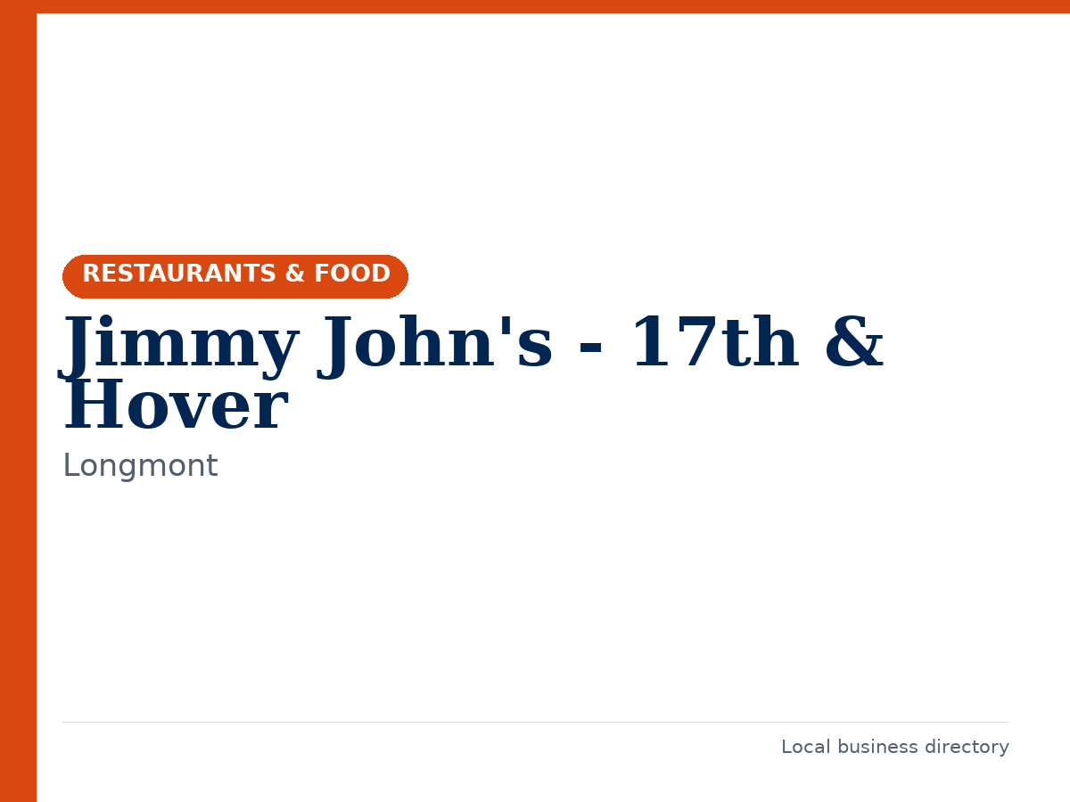 Jimmy John's - 17th & Hover