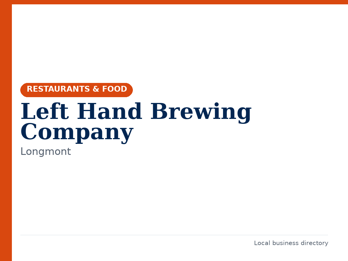 Left Hand Brewing Company